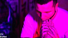 BBW girlfriend licks and sucks feet during rough sex