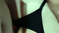 a girl pegs a guy in this intense scene