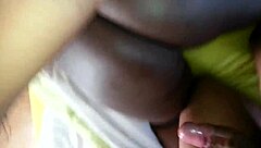 Fucking the ebony girl hard for creampie!
