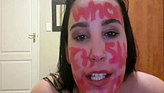 Self punish with pissing slapping gagging dirty talking