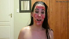 Self punish with pissing slapping gagging dirty talking