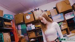 young shoplifter dolly leigh gets her pussy smashed in the storage room