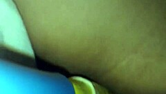 Woman uses sextoy for creampie orgasm masturbation