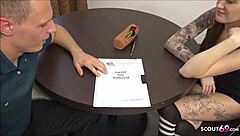 Slender Tattoo Teen Fucked Roughly