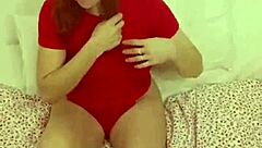 Estrella Star's swollen pussy lips in solo softcore scene