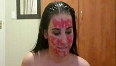 Self punish with pissing slapping gagging dirty talking