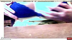 Teen girl performs sex on webcam for free