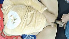 i bent over the skinny indian maid in the kitchen and fucked her ass hard, filling it with anal creampie