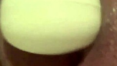 Bride with big pussy lips uses toys for orgasm