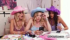 desperate bffs fuck for spare party tickets in pov