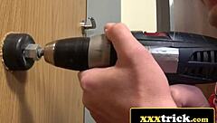 Brazilian Babe and French Fox Share Creepy Landlord's Dick