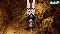 Hot Amateur Teen 18+ In Bat Costume Masturbates Upside Down To Epic Orgasm