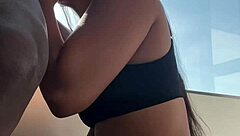 cute girl sucking monster cock for first time