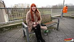 German Scout - Skinny Redhead Soley Summer in Rough First Casting