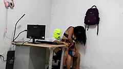 Slutty neighbor with big ass shakes it while getting cock in homemade cuckold scene.