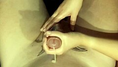 Milf Gives Nice Dick Massage Close Up