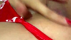 Colombian amateur sends WhatsApp video of opening her ass in panties until squirting orgasm