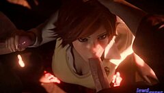 Asuka Kazama says, Watch me in this threesome with deepthroat and cum in mouth.