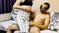 this milf wife has a beautiful body in black mesh stockings