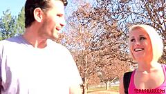 time traveling blonde babe rims cock before facial in california