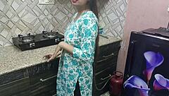 Indian stepmom fucking stepson in kitchen