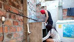 neighbor with nothing under her nightgown her pink pussy visible