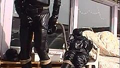 Roxina in Retro Rubber Outfit Gets Horny Action