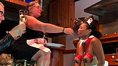 Dominatrix Mistress April Binds Whore For Pussy And Anal Fucking