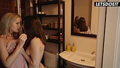 Sensual lesbian sex in Sicilia Lago’s watery adventure