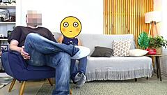 i teased my husband's friend with my nice ass and got a cum shower