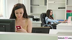 i fuck my brunette office mate during break time