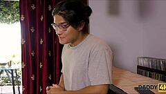 beautiful lassie satisfies dad for rent