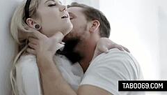 Blonde teen keeps her virginity by only taking it anally with Kyle Mason