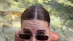 Best Blowjob Cum on Face and Tits from Stranger