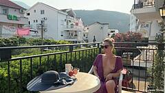 i see hot blonde wife exposing in public