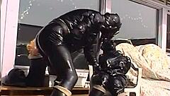 Roxina in Retro Rubber Outfit Gets Horny Action