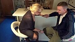 german mom gives him a blowjob for his 18th birthday 😍