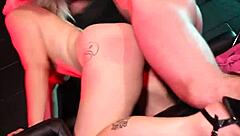 hot blonde stripper nadia white performs lap dance