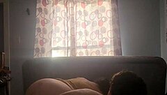 Saturday morning, she received a bunch of sperm on her ass