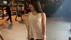 Stunning Japanese wife seduced during run - all about that juicy peach butt!