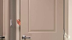 ember snow in a sneaky scenario with a bodybuilder