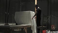 Blonde Slave Punished for Horny Deepthroat Desires