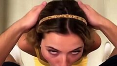 Doggystyle Blowjob Leads To Creampie Cumshot