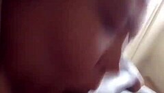 sloppy sucking on big monster cock with deepthroat gagging and saliva dripping everywhere