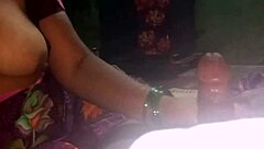 aunty gives handjob to my boyfreinds cock.