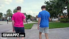 Nerd tp terrorists take face full of cum in outdoor group banging.