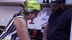 Real 73-year-old bbw mom craves rough anal with deepthroat action