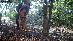 Curvy Latina Wife Fucks Big Black Cock Outdoors