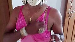 i'm lara dsouza, sexy cd in pink satin, mummified