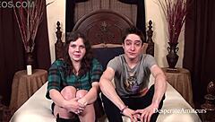 Desperate amateurs Phoenix Bella and Sylvia stretch tight pussies bareback!